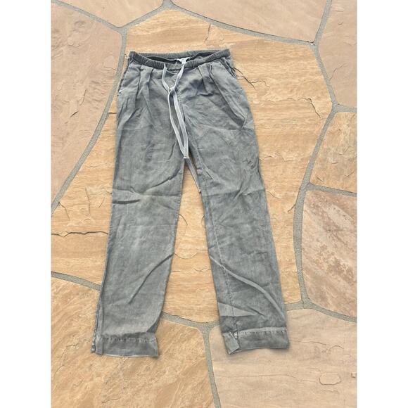 James Perse Womens Poplin Pull On Pants size 0, XS Stretch Waist Drawstring - Picture 1 of 4
